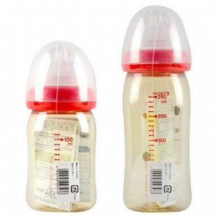 贝亲奶瓶母乳实感宽口ppsu塑料防胀气240ml/160ml