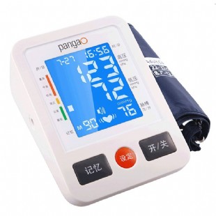 攀高（PANGAO)智能家用上臂式血压仪器（语音播报  90次记忆 心率检测 ）