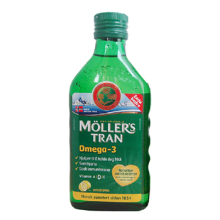 沐乐思(Mollers)柠檬味北极深海鳕鱼肝油【挪威原装进口版】250ml