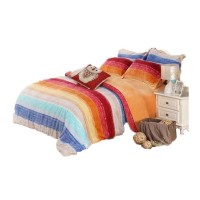 和也(heye)拉舍尔保暖套件组合（被套1件+枕套1件）1.6m*2.3m彩虹色