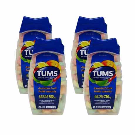 加拿大Tums(Tums)孕妈防胃酸补钙4件装（水果味）